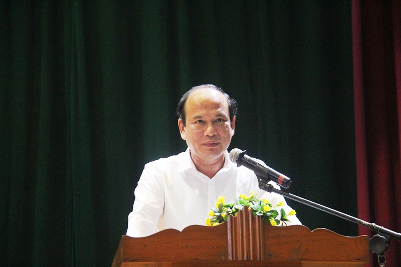 Ông Nguyễn Quốc Anh, Phó Giám đốc Sở GD&ĐT Hà Tĩnh phát biểu tại buổi lễ.