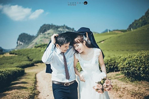 Bộ ảnh cưới đẹp như mơ ở Mộc Châu của cặp đôi “oan gia“ ảnh 1