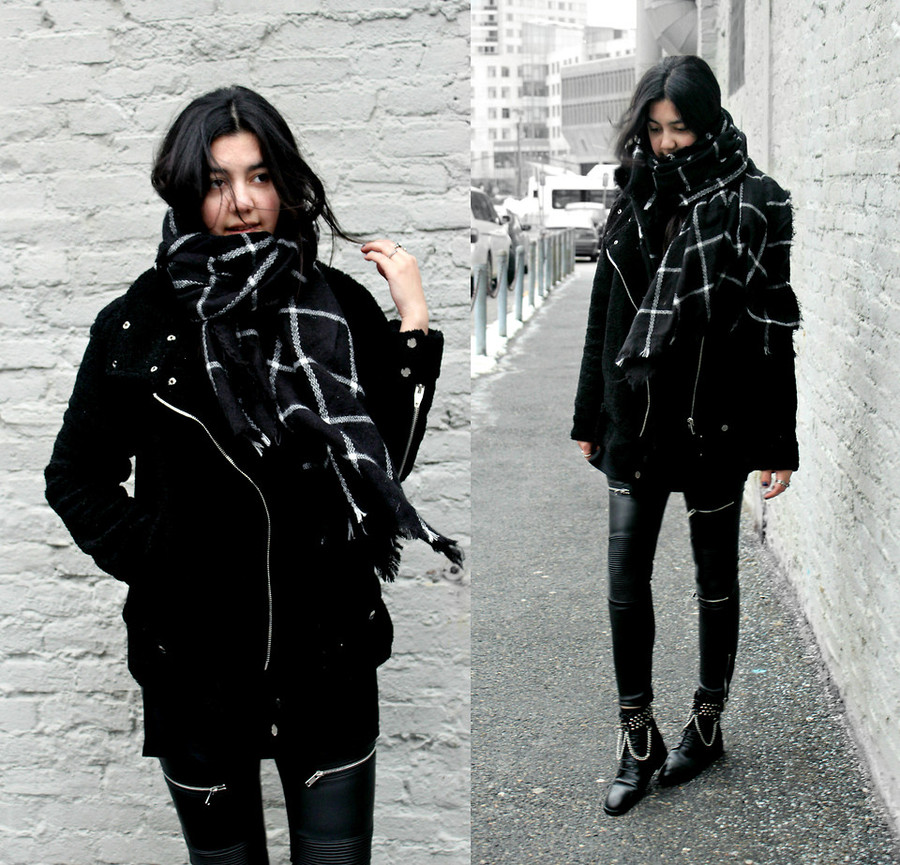 10 gợi ý mix đồ đông siêu đẹp với áo khoác đen ảnh 4 10 gợi ý mix đồ đông siêu đẹp với áo khoác đen