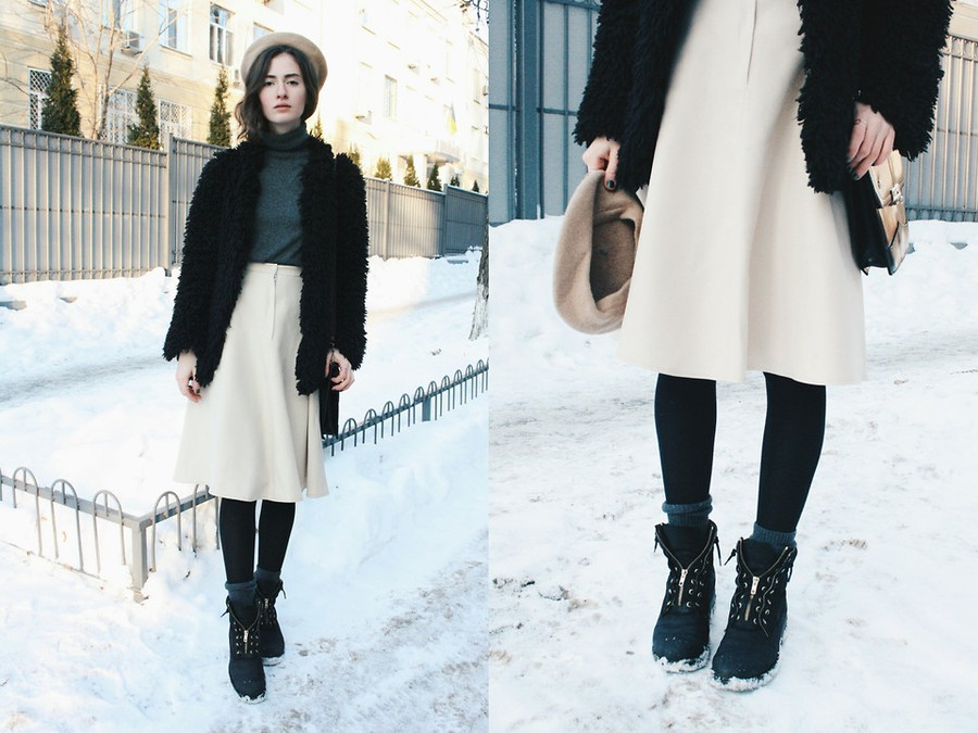 10 gợi ý mix đồ đông siêu đẹp với áo khoác đen ảnh 3 10 gợi ý mix đồ đông siêu đẹp với áo khoác đen