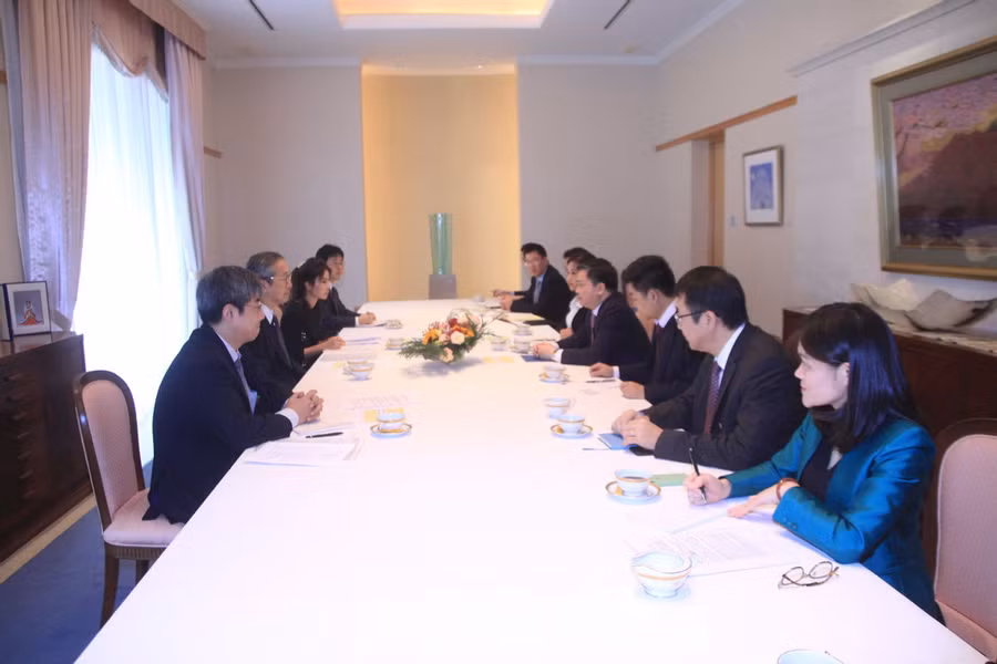 Buổi làm việc giữa Đại sứ Nhật Bản với VietinBank. 