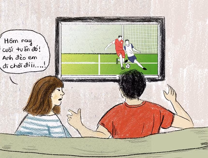 Chồng ơi, nếu em ngã thì sao...