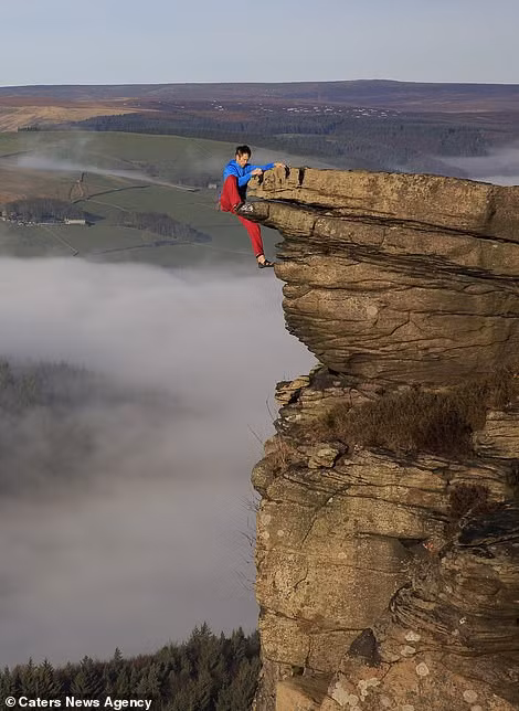 Thử thách gây sốc ở vách đá độ cao trăm mét ảnh 2