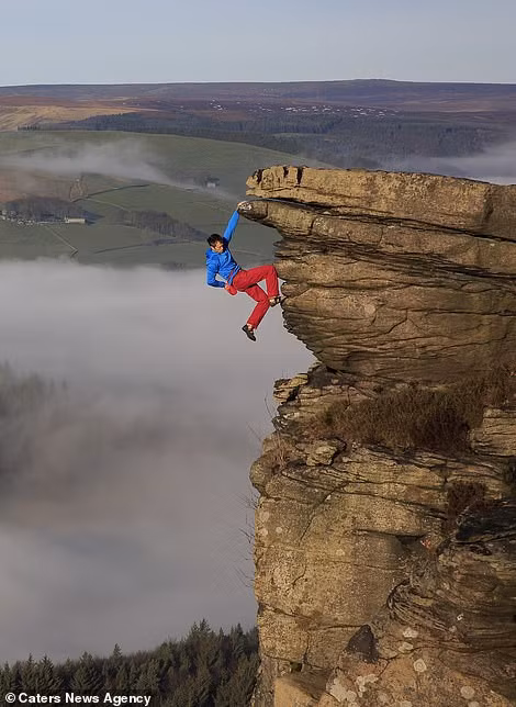 Thử thách gây sốc ở vách đá độ cao trăm mét ảnh 3