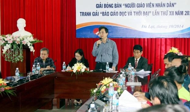 Ông Ngũ Duy Anh phát biểu tại cuộc họp trưởng đoàn