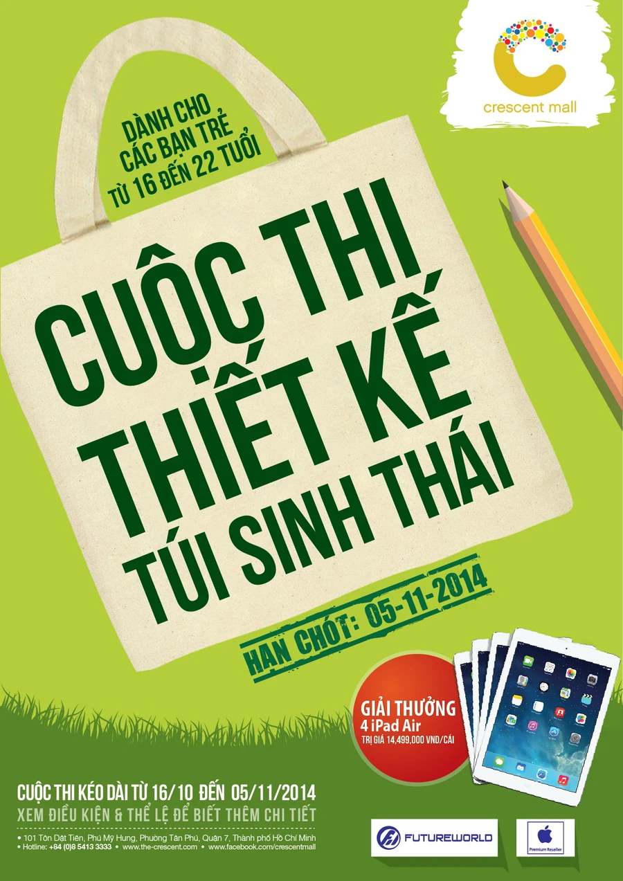 Trổ tài thiết kế - Trúng IPAD AIR với Crescent Mall