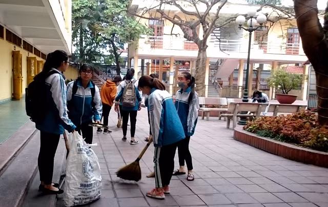 Mỗi học sinh đều ý thức xây dựng trường học thành ngôi nhà hạnh phúc