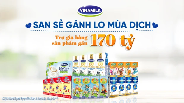 Vinamilk triển khai chương trình trợ giá mùa dịch tới gần 170 tỷ đồng