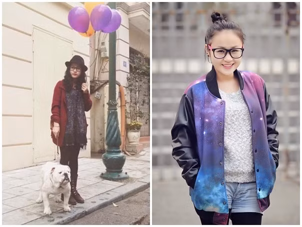 Điểm nhấn ấn tượng ở cô nàng là cặp kính đen bản to đậm chất teen. Bột Giặt luôn tạo hình ấn tượng trong các shoot hình. Con gái lớn xinh đẹp và sành mốt của nhà sao Việt