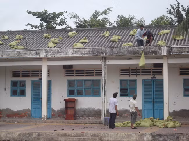 Trường học tại Cà Mau triển khai phòng tránh bão