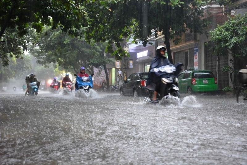 Mưa lớn tại Bắc Bộ kéo dài từ chiều tối 6-8/9, đề phòng thời tiết nguy hiểm