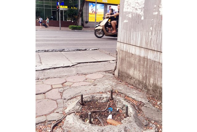 “Bàn chông” trên phố Ngô Quyền