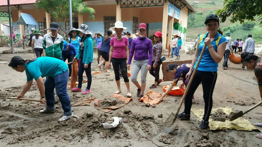 Công tác khắc phục thiên tai đang được tiến hành khẩn trương để kịp Ngày khai giảng năm học mới