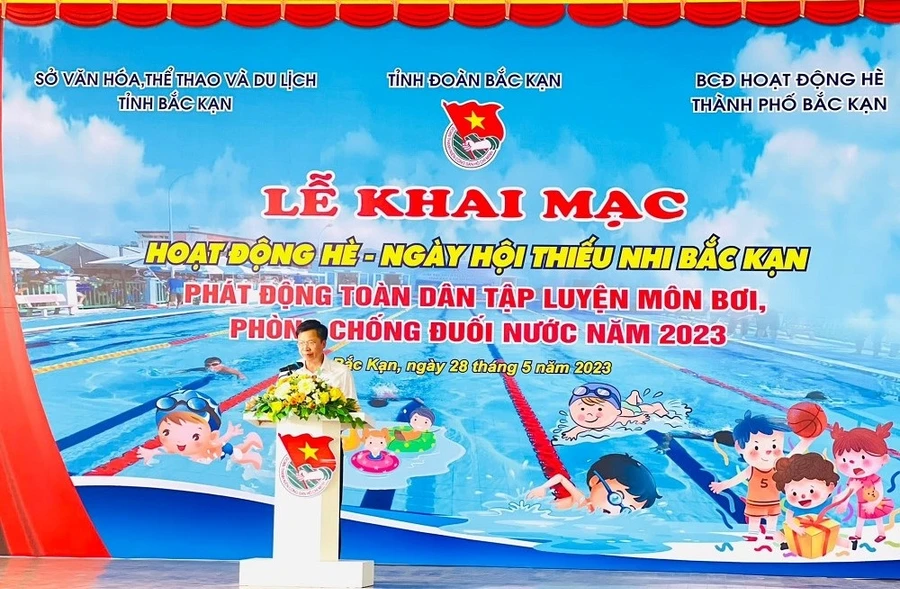 Khai mạc hoạt động hè, Ngày hội thiếu nhi Bắc Kạn và Lễ phát động toàn dân tập luyện môn bơi phòng, chống đuối nước năm 2023.