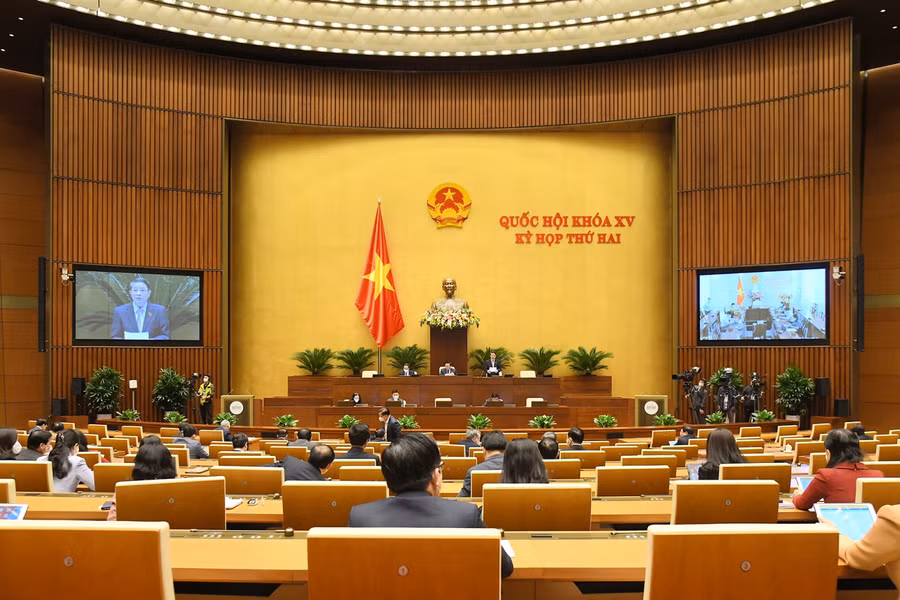 Kỳ họp thứ 2 Quốc hội khoá XV, ngày 30/10/2021. Ảnh Quốc hội.