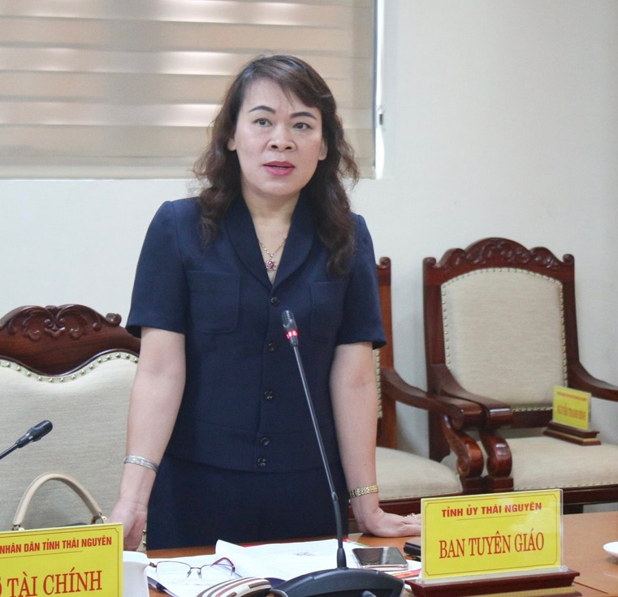 Bà Nguyễn Thị Mai, Phó Trưởng ban Thường trực Ban Tuyên giáo Tỉnh ủy bày tỏ mong muốn trong thời gian tới, các nhà văn, nghệ sĩ sẽ tiếp tục phát huy thế mạnh, góp phần nâng cao vị thế văn học - nghệ thuật tỉnh Thái Nguyên.