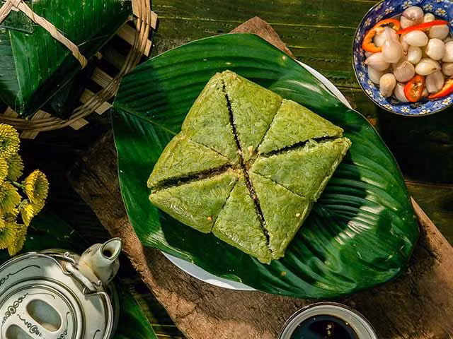 chi can them nguyen lieu nay, banh chung xanh muot, dep mat cho ngay tet - 2