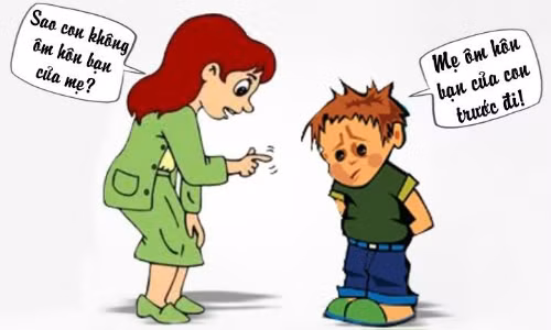 Sao mẹ không hôn chú hàng xóm