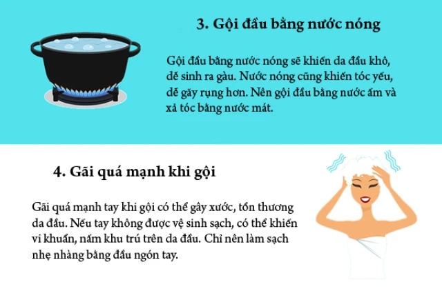 5 sai lầm khi gội đầu gây ra gàu và làm tóc gãy rụng