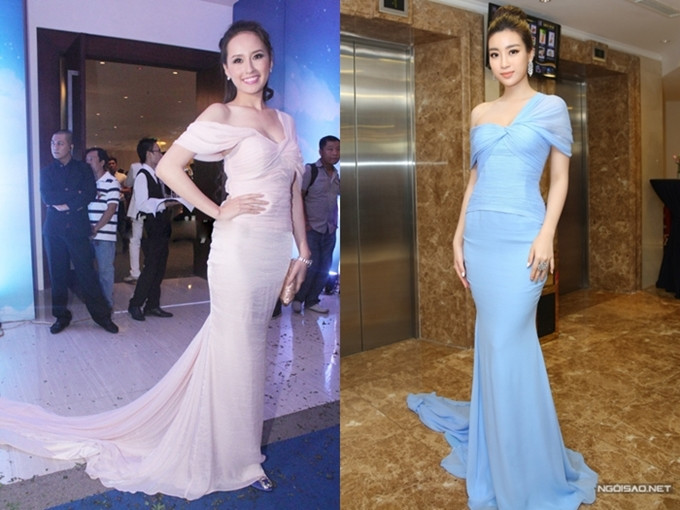 Mới đây, tại họp báo chung khảo phía Nam Hoa hậu Việt Nam 2018,Đỗ Mỹ Linh diện chiếc váy gam màu pastel của nhà thiết kế Lê Thanh Hòa. Tuy nhiên, nhiều khán giả tinh ý phát hiện chiếc váy của Đỗ Mỹ Linh giống một thiết kế thương hiệu nước ngoài đã được Mai Phương Thúy diện cách đó 6 năm. Cả hai có sự tương đồng từ phom dáng đến chi tiết choàng vai. Mới đây, tại họp báo chung khảo phía NamHoa hậu Việt Nam 2018, Đỗ Mỹ Linh khoe nhan sắc với chiếc váy gam màu pastel của nhà thiết kế Lê Thanh Hòa. Tuy nhiên, nhiều khán giả tinh ý phát hiện chiếc váy của Đỗ Mỹ Linh giống hệt một thiết kế thương hiệu nước ngoàiđã được Mai Phương Thúy diện cách đó 6 năm. Từ phom dáng, chi tiết choàng vai giữa hai chiếc váy đặt ra nghi vấn Đỗ Mỹ Linh diện váy nhái.