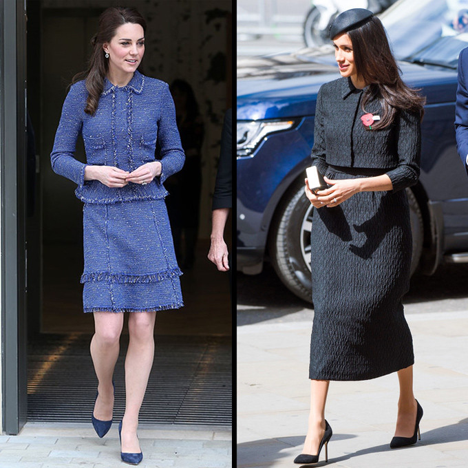 Bộ suit kiểu dáng đa dạng Những bộ suit luôn mang lại cho người mặc hình ảnh sang trọng. Công nương Kate sở hữu nhiều mẫu suit khác nhau, và Meghan cũng bắt đầu "kết thân" với loại trang phục này. Bộ suit kiểu dáng đa dạngNhững bộ suit luôn đem tới cho người mặc hình ảnh sang trọng. Công nương Kate sở hữu nhiều mẫu suit khác nhau, và Meghan cũng bắt đầu kết thân với loại trang phục này.