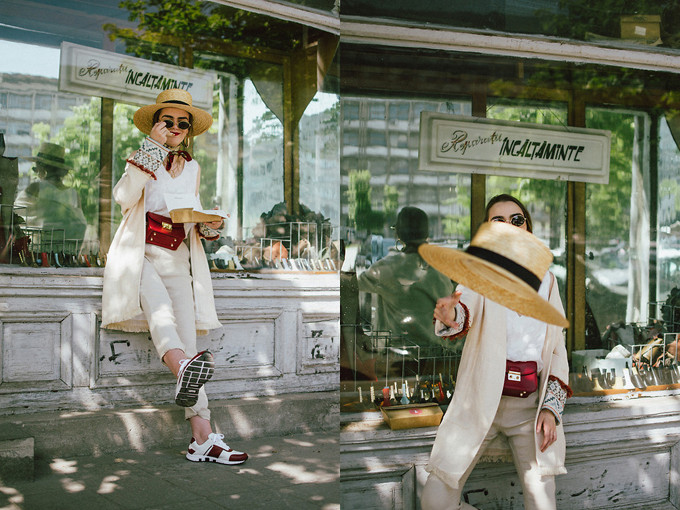 Xuống phố cà phê cùng bạn bè là cơ hội lý tưởng để trưng dụng các kiểu mũ nan, mũ cói hot trend. Xuống phố cuố tuần với những set đồ trẻ trung - 1