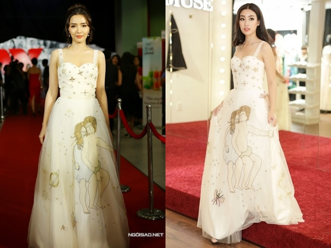 Phần tóc chưa chỉn chu của Mỹ Linh khiến cô mất điểm so với Bích Phương trong một thiết kế dáng bồng bềnh. Đỗ Mỹ Linh nhiều lần - 7