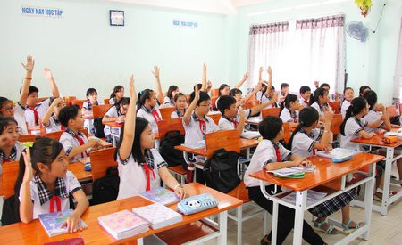 Học sinh Trường THCS Lê Quý Đôn hoạt động ngoại khóa.