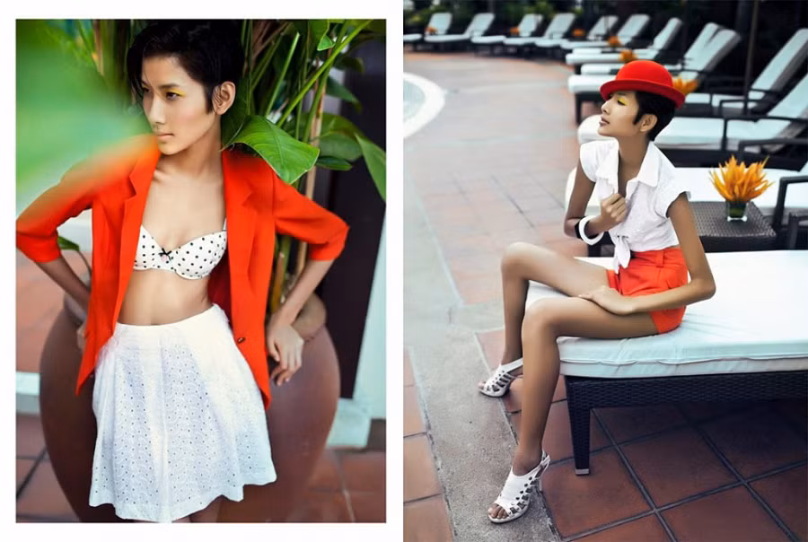 Hoàng Thùy chọn kiểu tóc tomboy từng là xu hướng thể hiện sự cá tính một thời.