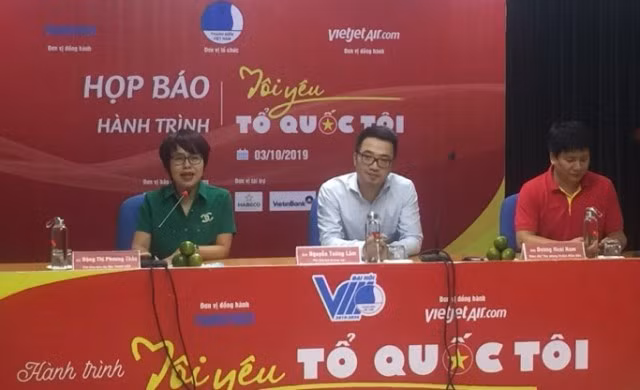 Họp báo về hành trình Tôi yêu tổ quốc tôi năm 2019. Ảnh: Ngọc Trang.