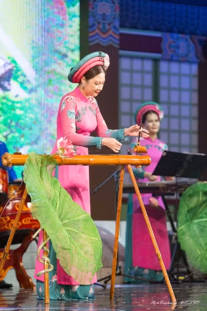 Nghệ sỹ ưu tú Nguyễn Thị Lệ Giang với màn trình diễn đàn BầuViệt Nam .