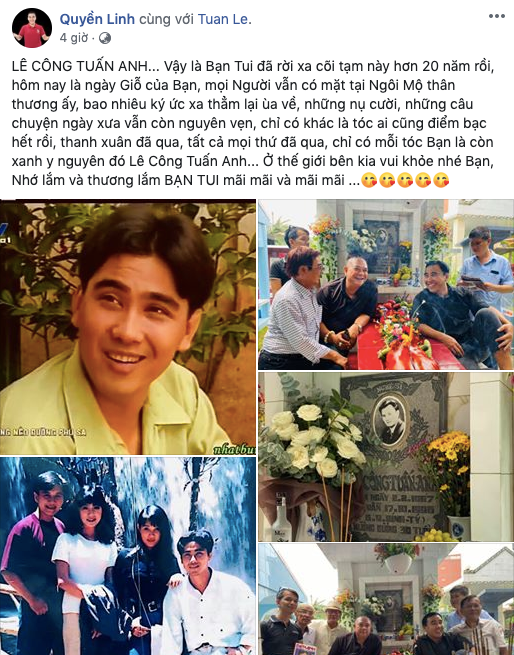 23 năm ngày mất nghệ sĩ Lê Công Tuấn Anh, nghệ sĩ Quyền Linh ngậm ngùi: Tóc ai cũng điểm bạc hết rồi chỉ còn mỗi tóc bạn là còn mãi xanh - Ảnh 2.