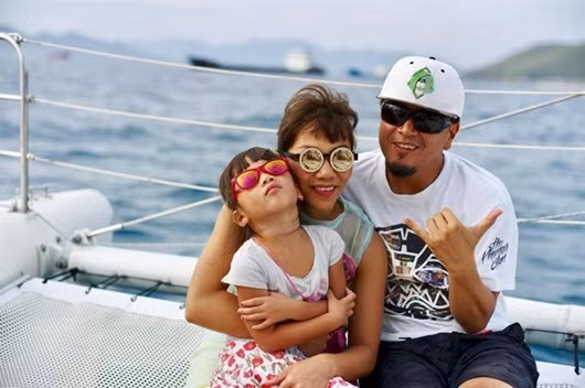 Diva Trần Thu Hà và ông xã Việt kiều Bình Đoàn chào đón cô con gái Nala vào năm 2012.