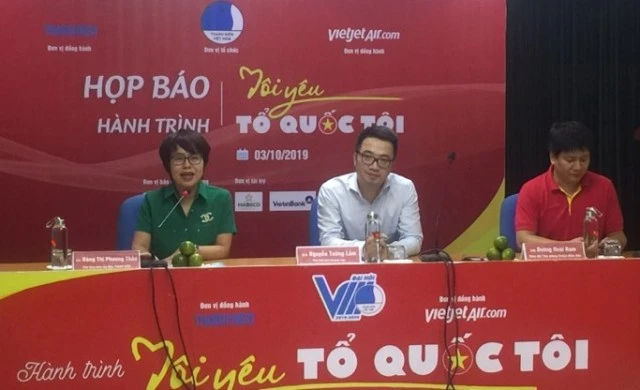 Họp báo về hành trình Tôi yêu tổ quốc tôi năm 2019. Ảnh: Ngọc Trang.