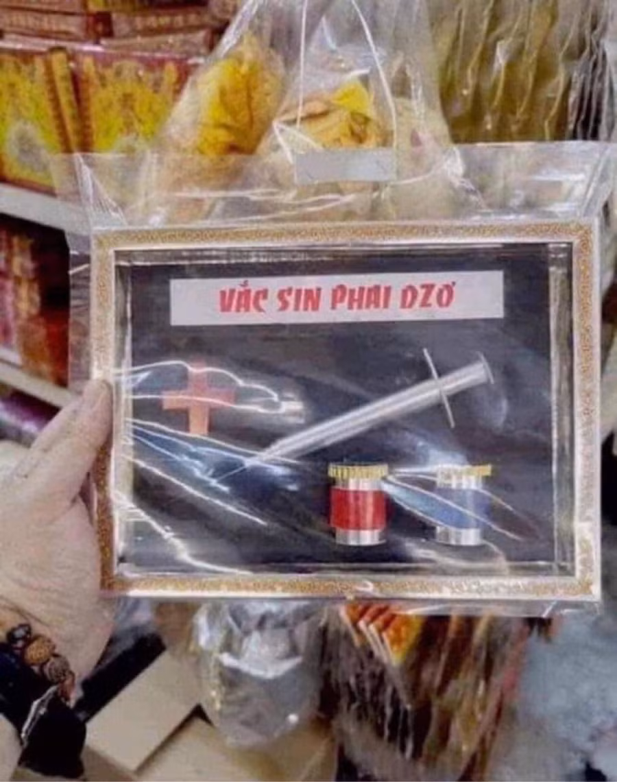 Việt Nam đã thành công cho ra mắt vắc xin đầu tiên trên thế giới dành cho thế giới bên kia. May vẫn kịp rằm tháng 7 để đốt cho các cụ.