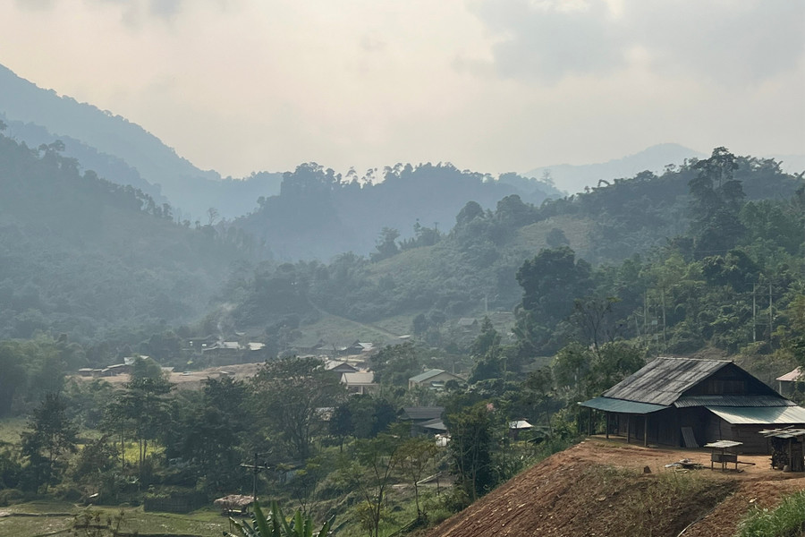 Một góc bản Huồi Sơn, xã Tam Hợp. Ảnh: Phạm Tâm.