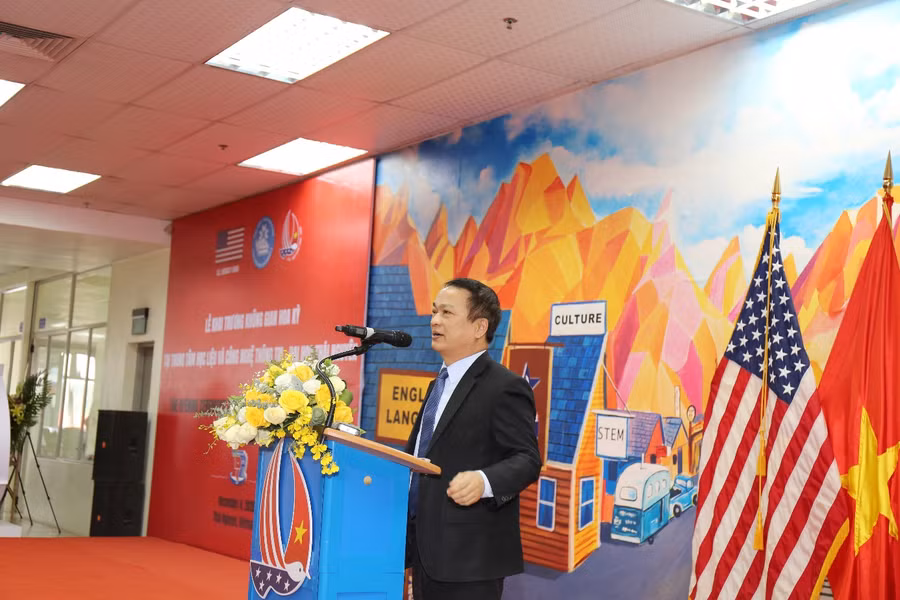 GS.TS Phạm Hồng Quang – Tỉnh ủy viên, Bí thư Đảng ủy, Giám đốc Đại học Thái Nguyên phát biểu tại chương trình