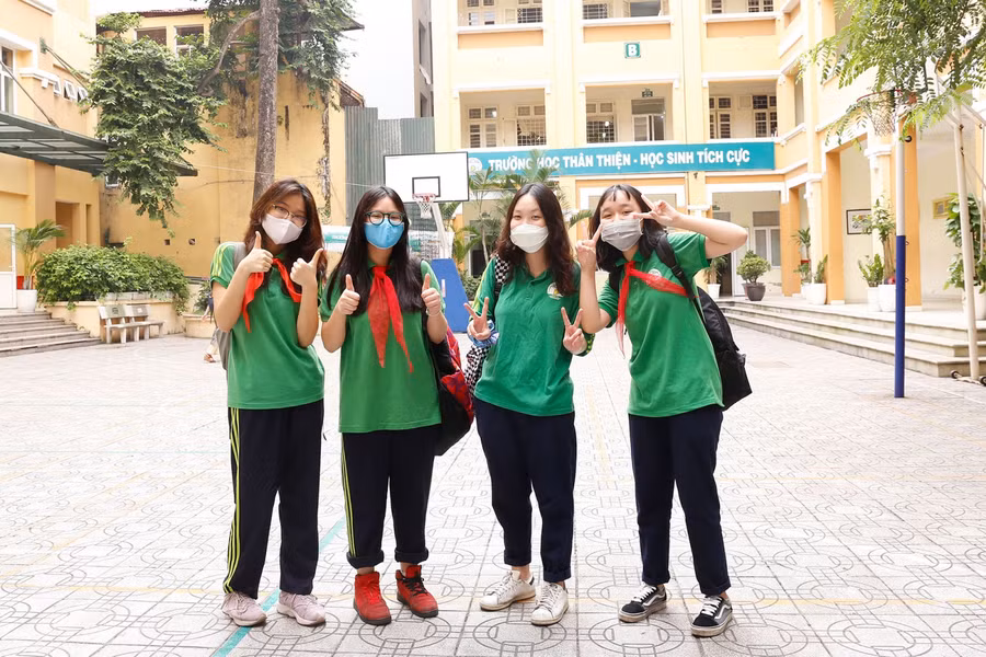 Học sinh Trường THCS Nguyễn Tri Phương (Ba Đình, Hà Nội). (Ảnh minh hoạ)