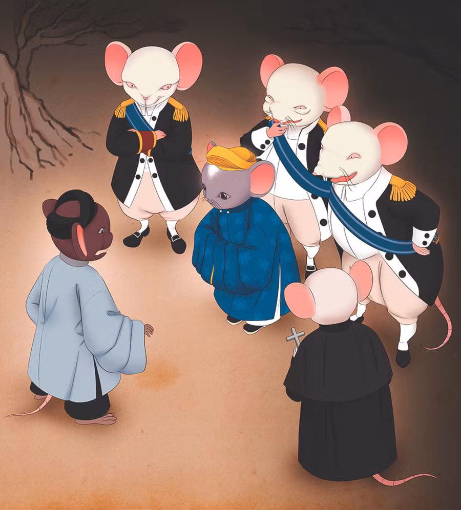 Tích truyện “Hàm Nghi đế kính cẩn chào thầy” được kể ở tháng 7 của bộ lịch đón năm mới Canh Tý 2020.