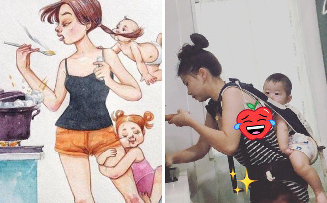 Chị em vừa cười vừa mếu khi xem loạt ảnh phụ nữ ở nhà không làm gì