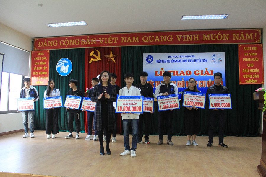 Trao giải cuộc thi Sáng tạo khởi nghiệp ICTU 2019