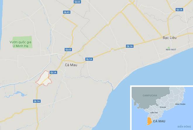 Xã Phú Hưng (khoanh đỏ). Ảnh:Google Maps. Nu sinh lop 8 o Thanh Hoa tu bo nha di, khong phai bi bat coc hinh anh 2