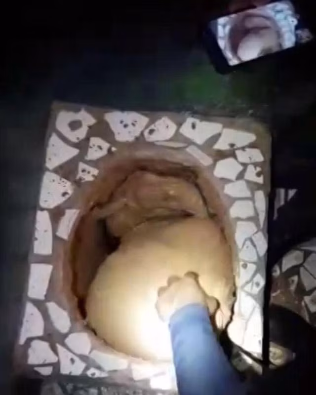 Hiện tại, đường hầm đã được lấp kín bằng bê tông