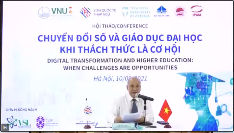 Viện trưởng IFI, ông Ngô Tự Lập phát biểu khai mạc Hội thảo.