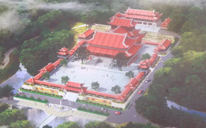 Phối cảnh chùa Ba Vàng Quảng Nam. 