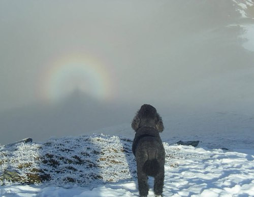 Rất nhiều người đã nhầm tưởng đây là những hình ảnh này là do một thế lực siêu nhiên hay ma quỷ nào đó tạo ra. Thực ra, đây chỉ là một hiện tượng thú vị của tự nhiên mà thôi, người ta gọi chúng là Spectre Brocken hay Brocken Bow. 4-hien-tuong-suong-mu-doc-dao-tren-the-gioi-4
