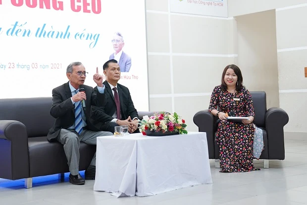 Hai CEO nổi tiếng trong ngành Du lịch- Nhà hàng-Khách sạn tại TPHCM trong buổi đối thoại.