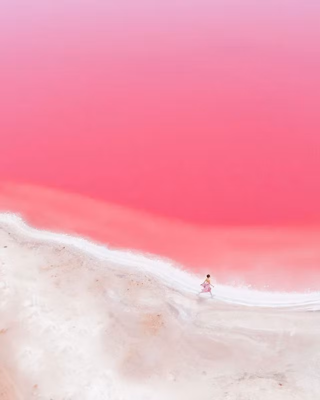 Bí ẩn ở hồ nước mang sắc hồng kỳ diệu đến khó tin - 1