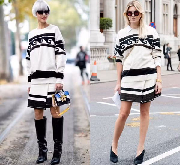 2. Đồng bộ cá tính Diện cả "cây" đồ len ăn rơ với nhau về màu sắc lẫn họa tiết là cách các tín đồ thời trang thu hút sự chú ý. Song, phái đẹp nên tiết chế phụ kiện để bộ cánh không trở nên luộm thuộm, rườm rà. 9-tuyet-chieu-mix-ao-len-co-tron-ngay-lanh-1