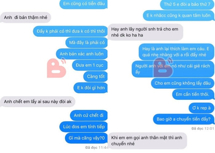 Màn đòi tiền từ người yêu cũ đang gây sốt mạng xã hội.